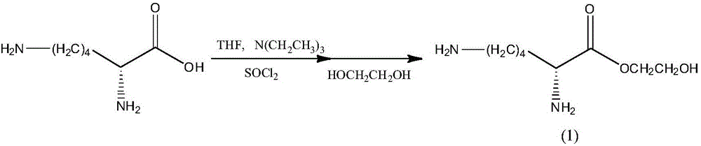 Novel bis-amidogen phosphoryl choline compound Lys-EG-PC and preparation method thereof