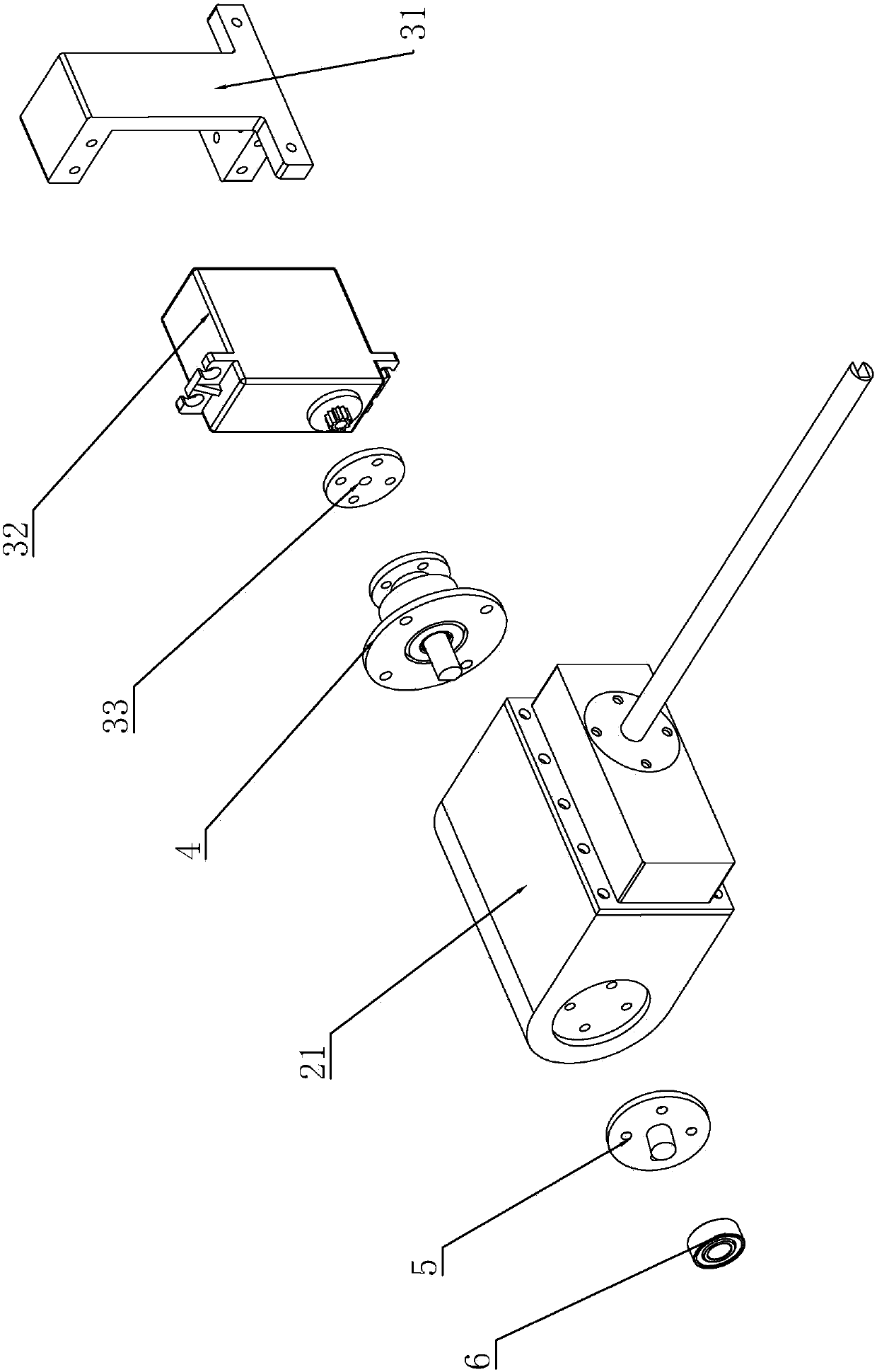 Two-degree-of-freedom bionic pectoral fin propulsion mechanism based on boxfish