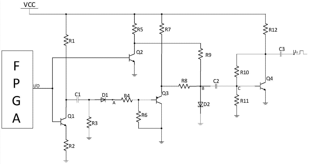 Narrow pulse generator circuit based on tunnel diode