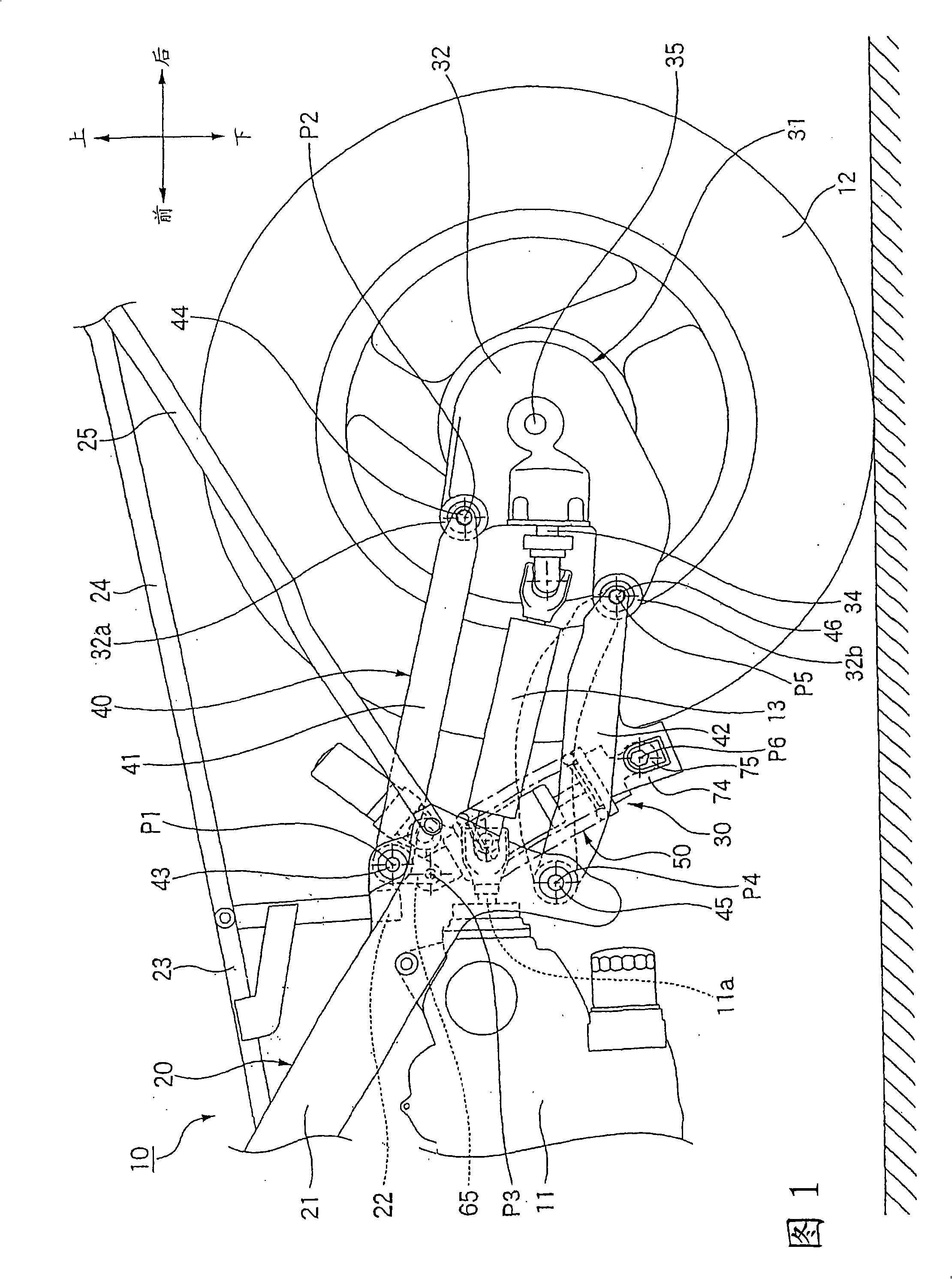 Rear wheel suspension for a motorcycle and swing arm attachment structure for a motorcycle