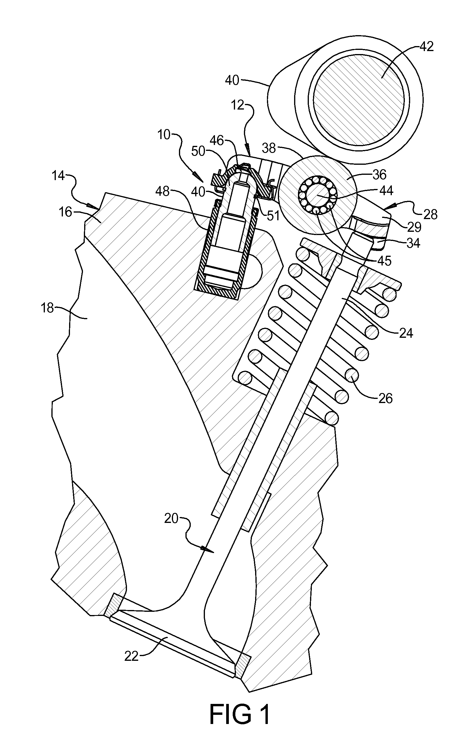 Retention device for valve actuating mechanism