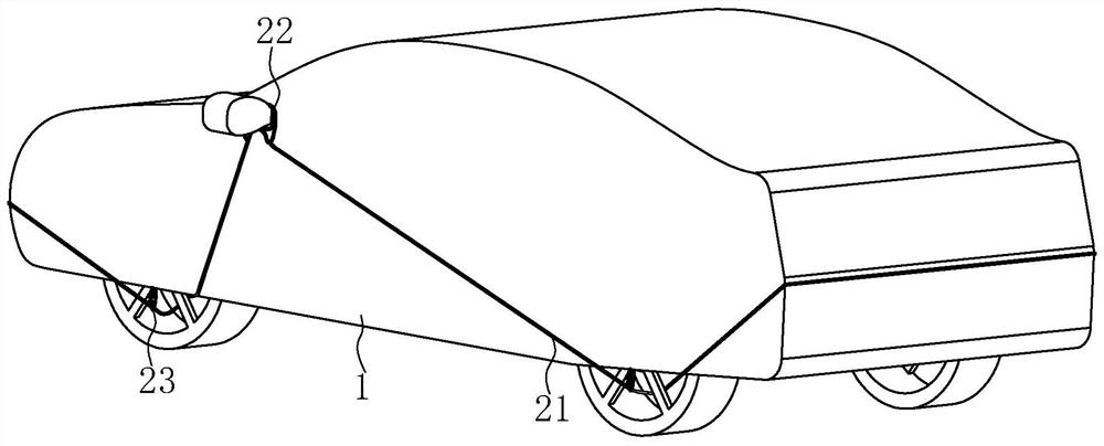Restraint system of automobile cover and restraint method thereof