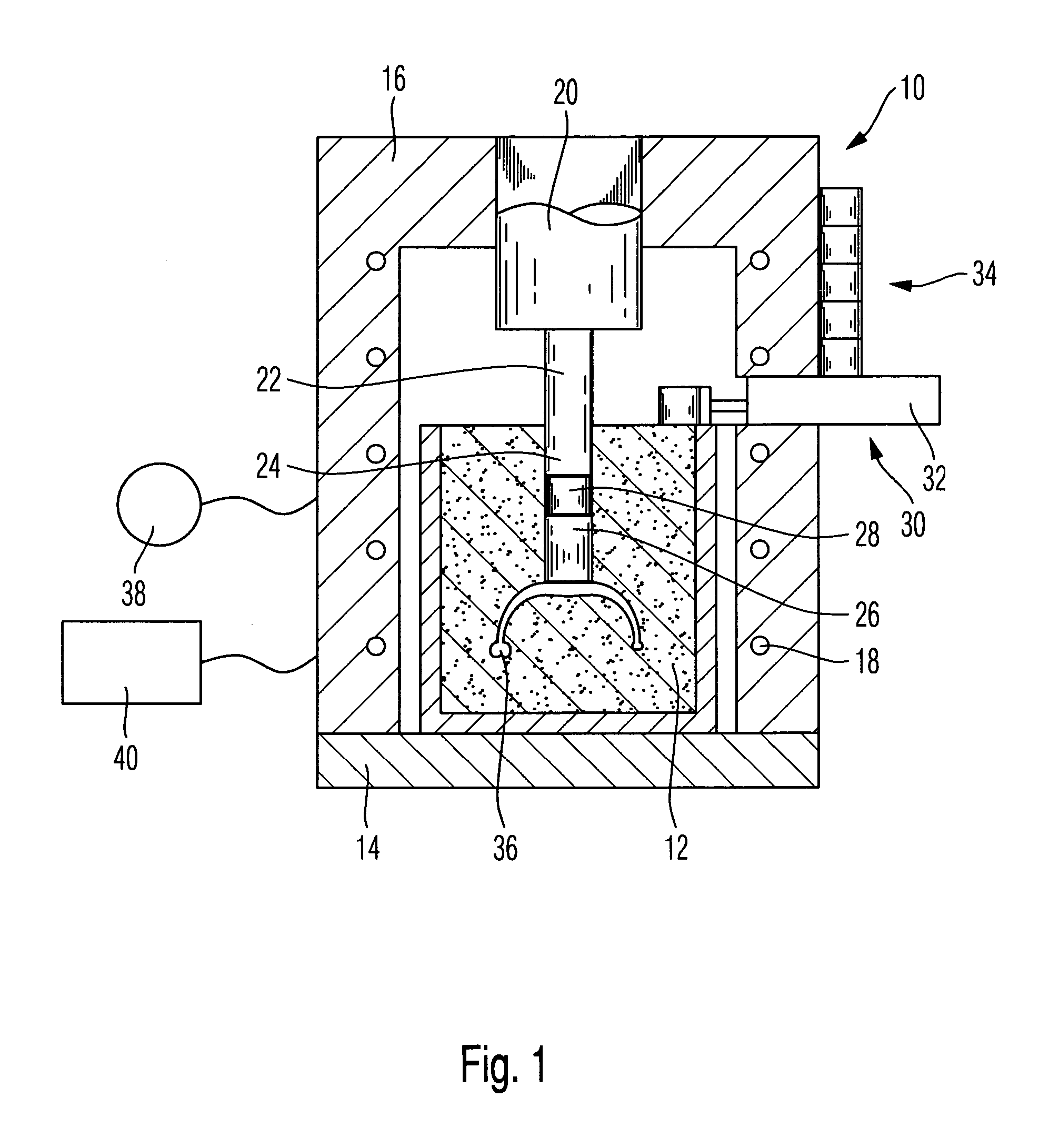 Press oven including an intermediate body, and method for use
