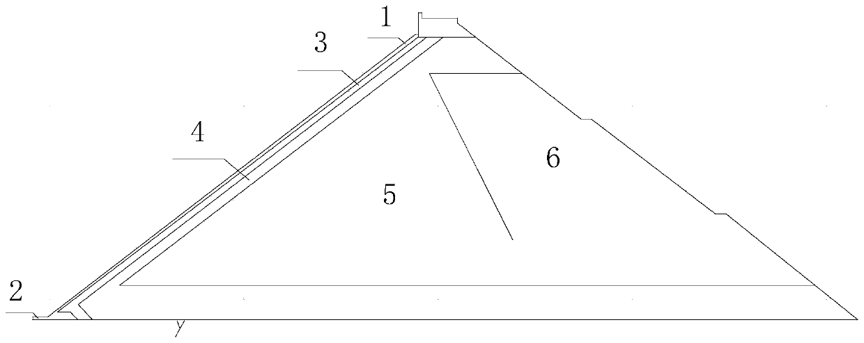 A method of using ultra-high toughness cement-based composite material to strengthen the concrete face of rockfill dam