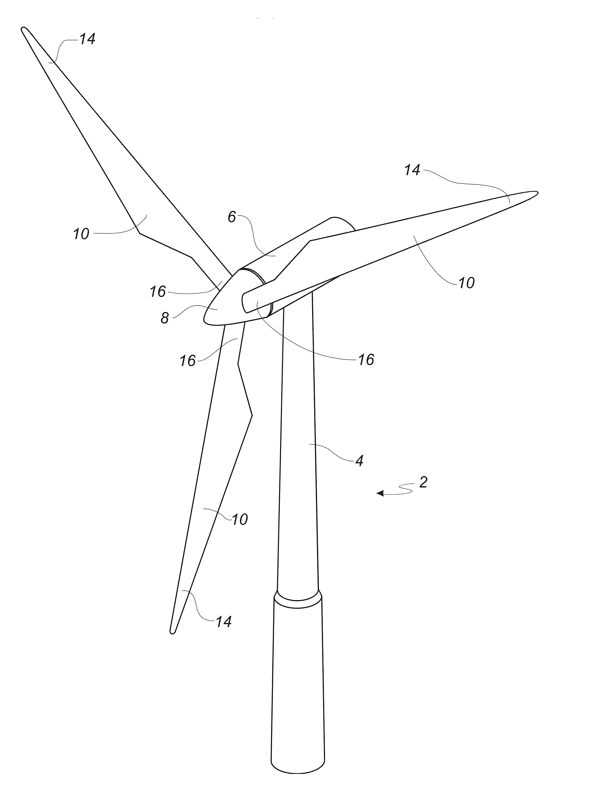 Wind turbine blade having a bond line adjacent a sandwich panel of the blade