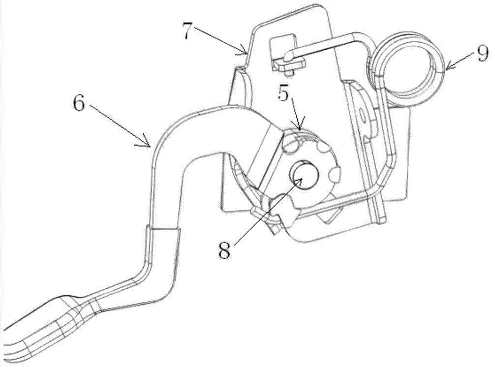 An easily detachable pedal mechanism