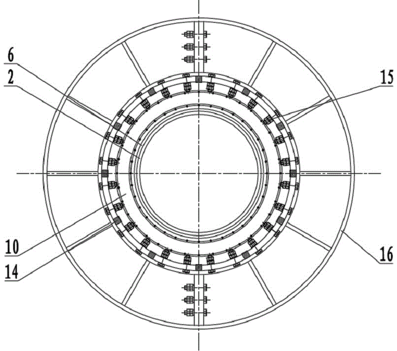 Super large vertical combined bearing device