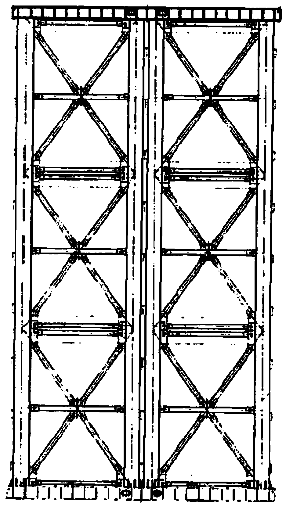 Method for erecting large-span steel structure gallery bridge by utilizing tidal range