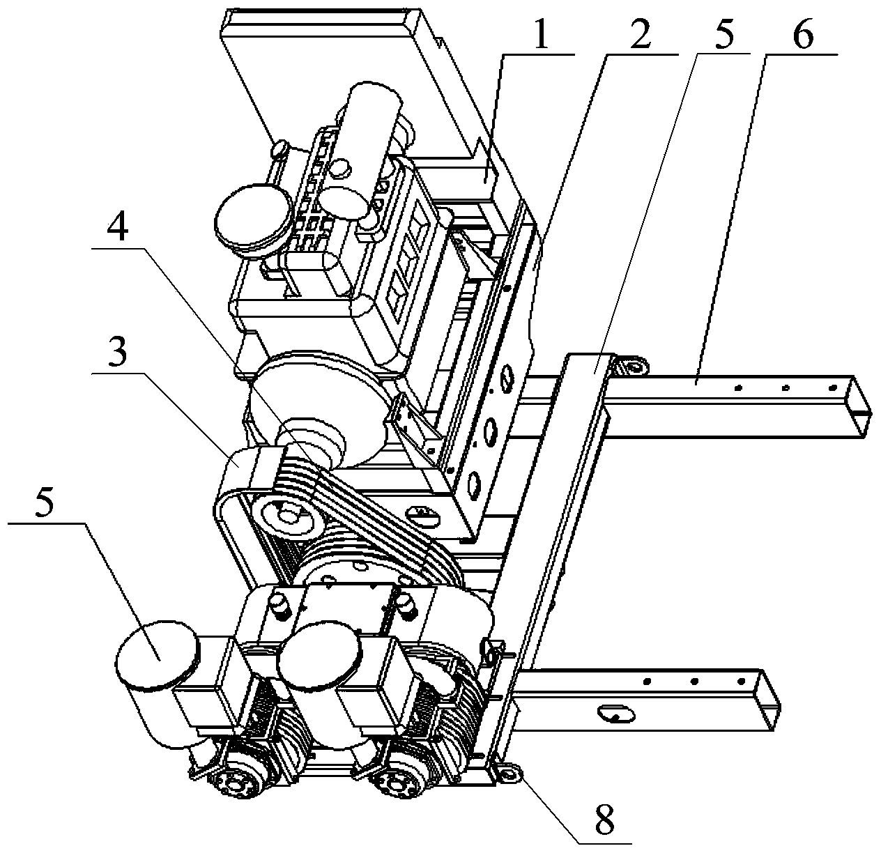 Transmission assembly device and bulk cement semitrailer