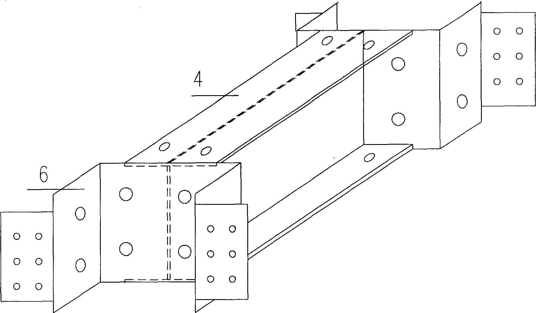 Steel structure beam column joint member