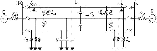 Superposed sequential setting method of inhibition band parallel reactor compensation line three-phase reclosing overvoltage
