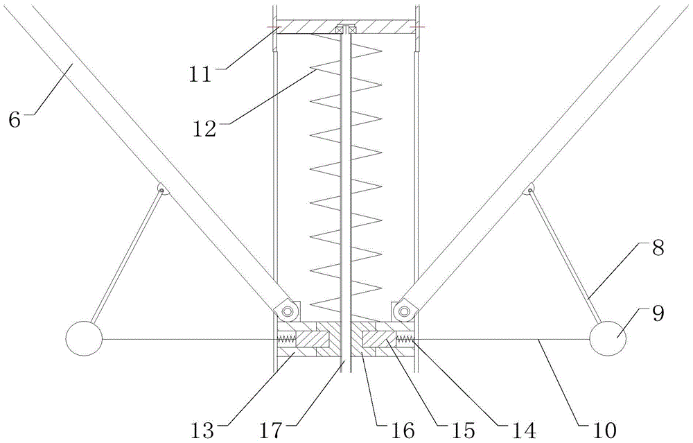 Vertical axis wind turbine with protecting device capable of adjusting wind wheel radius