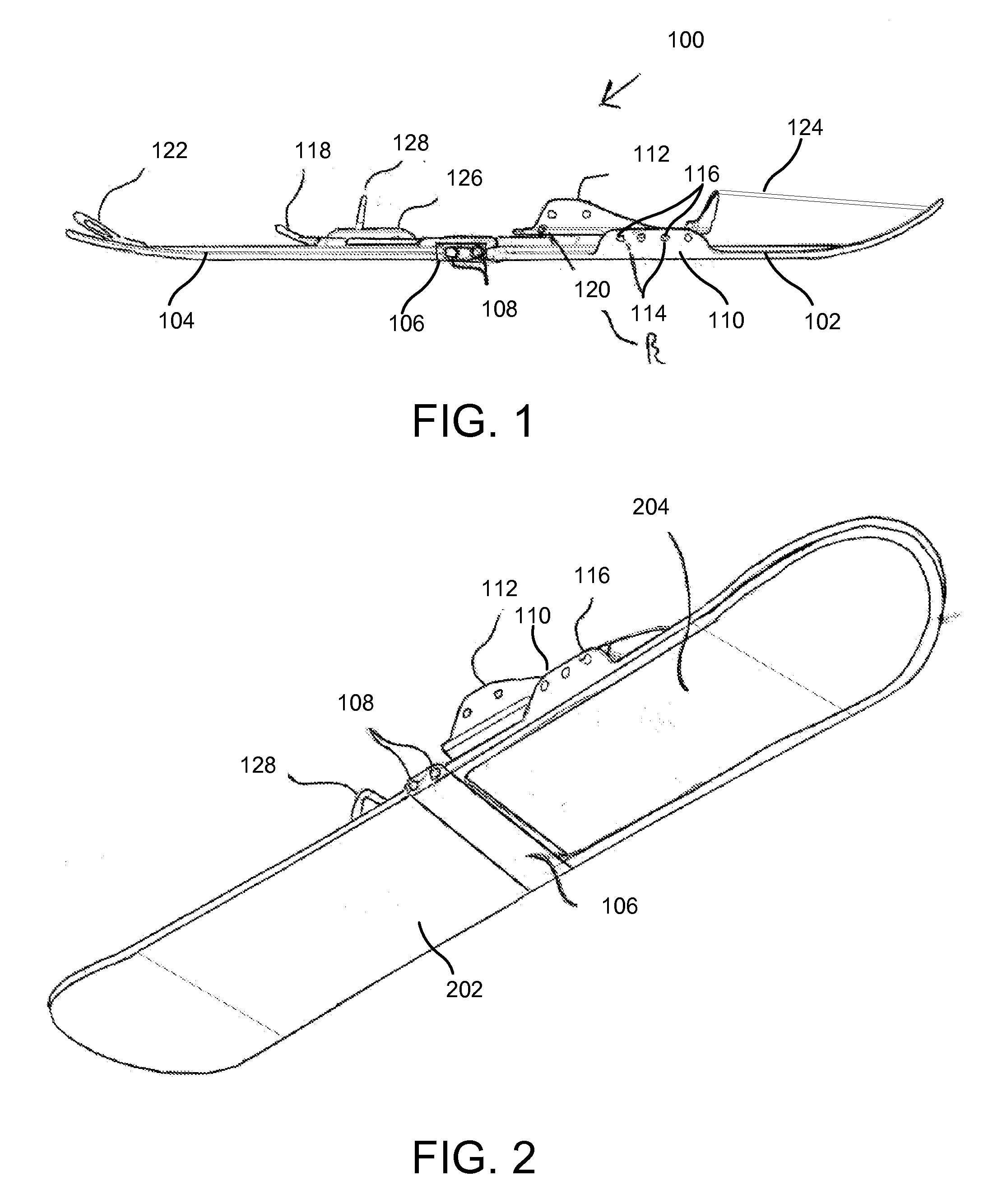 Apparatus, system, and method for a collapsing approach ski