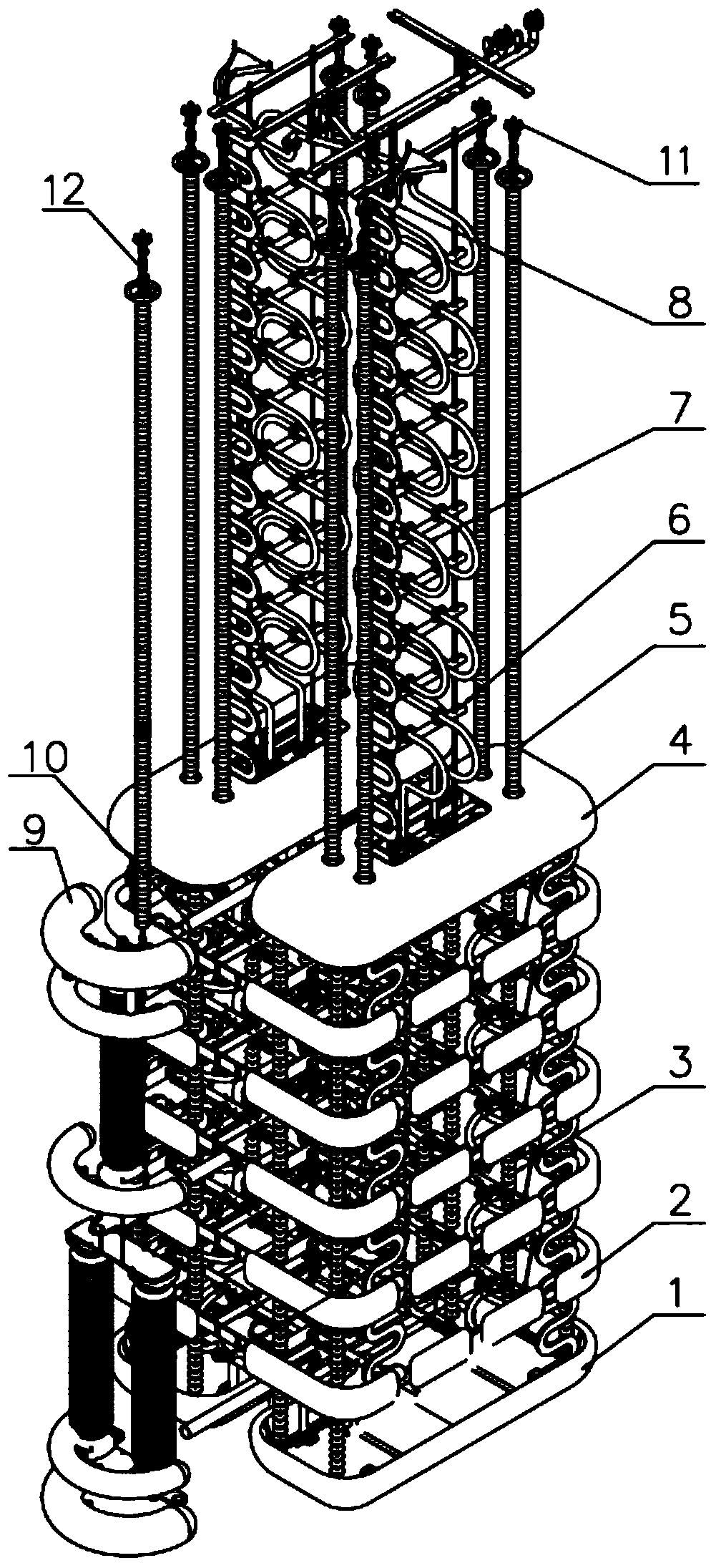 Novel valve tower of thyristor converter valve
