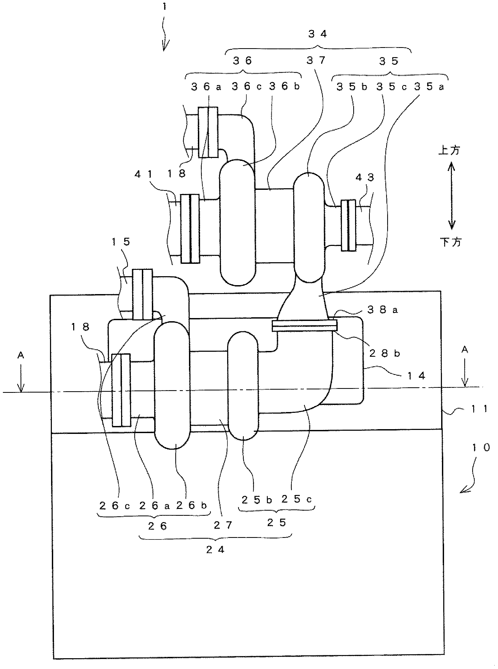 Multi-stage supercharging device