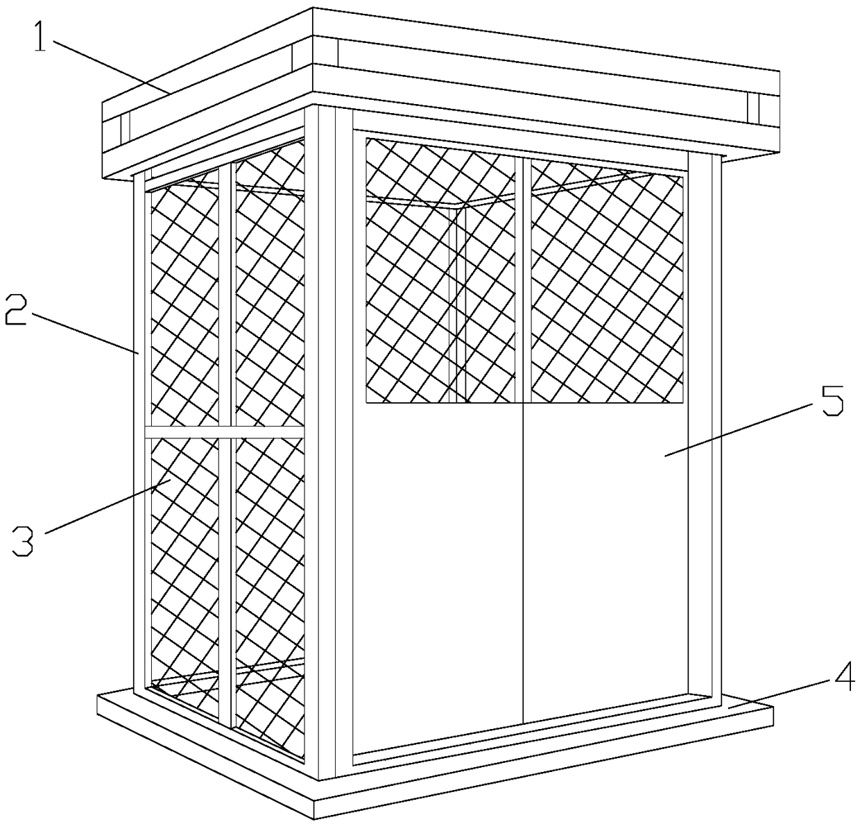Rain-proof and snow-proof distribution box protection shed for construction of high-rise buildings