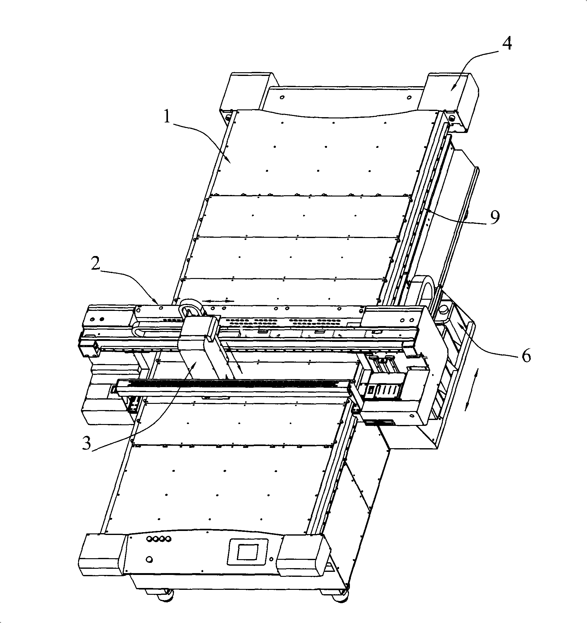 Print mechanism of flat-panel printer