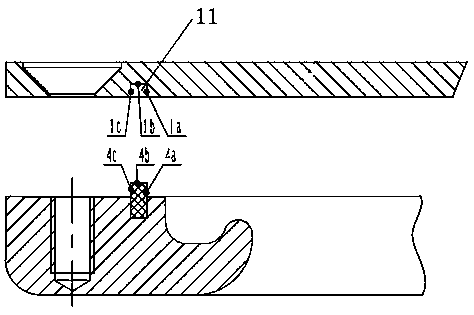 Low-temperature-resistant air spring upper sub-opening sealing method and structure