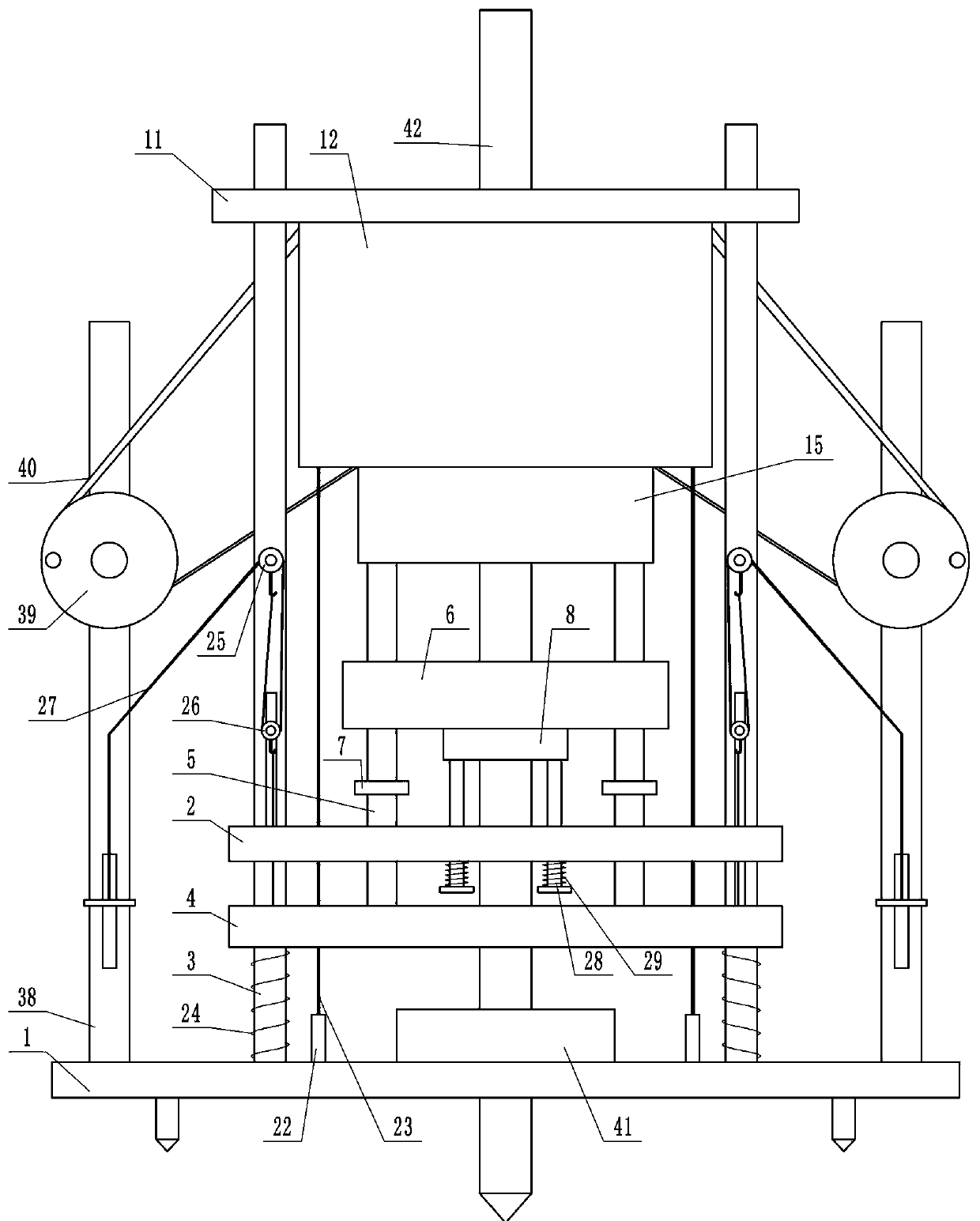 A high-efficiency piling construction device