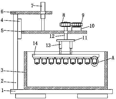 Cleaning device for lens production