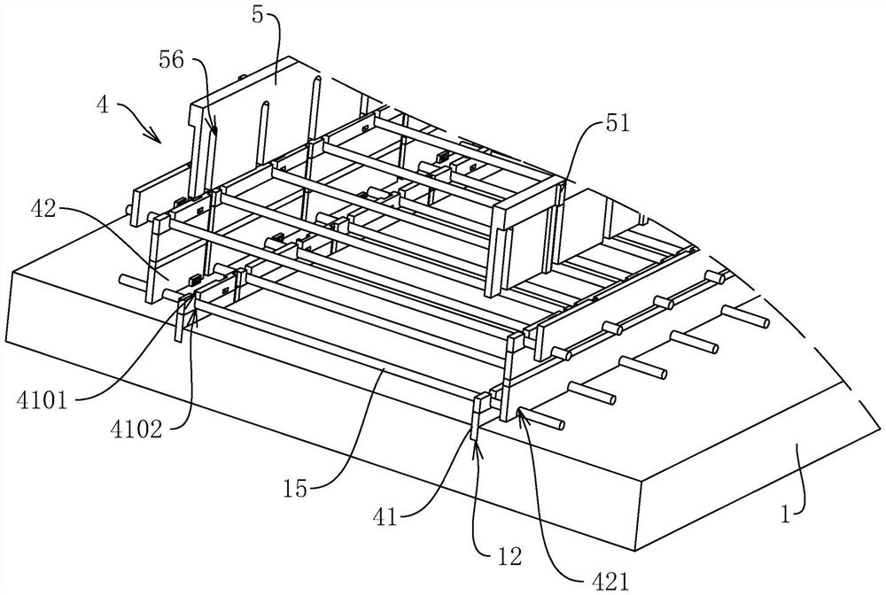 Post-cast strip formwork structure capable of preventing slurry leakage ...