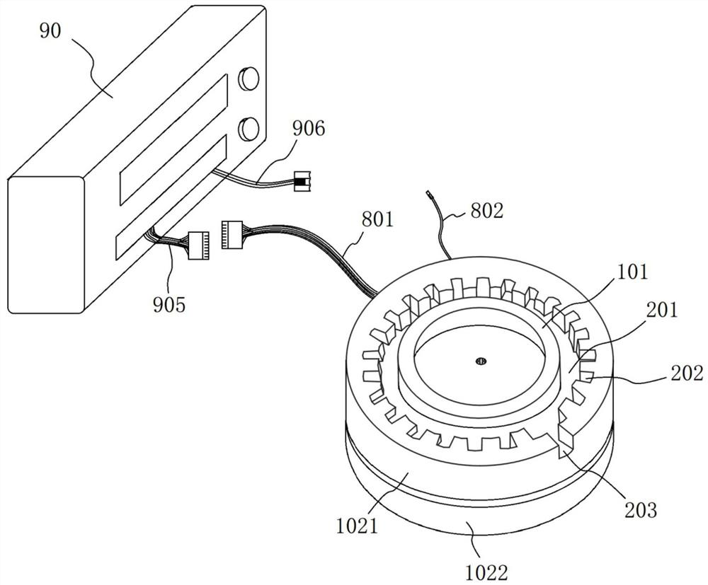 Motor power line conduction testing device