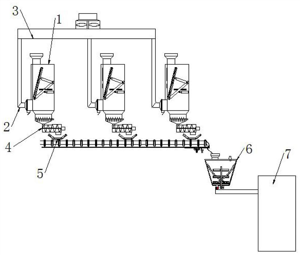 Steelmaking slag conveying production line and control system thereof