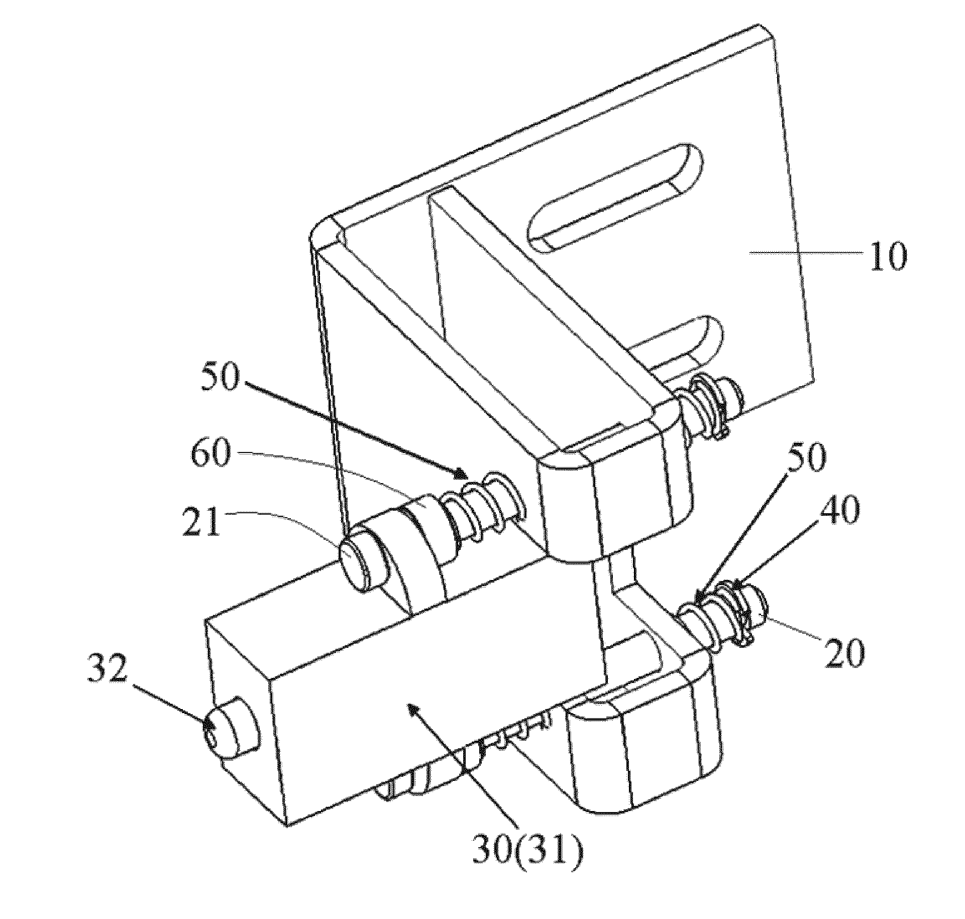 Device and method for mounting a sensor and for sealing a cabinet