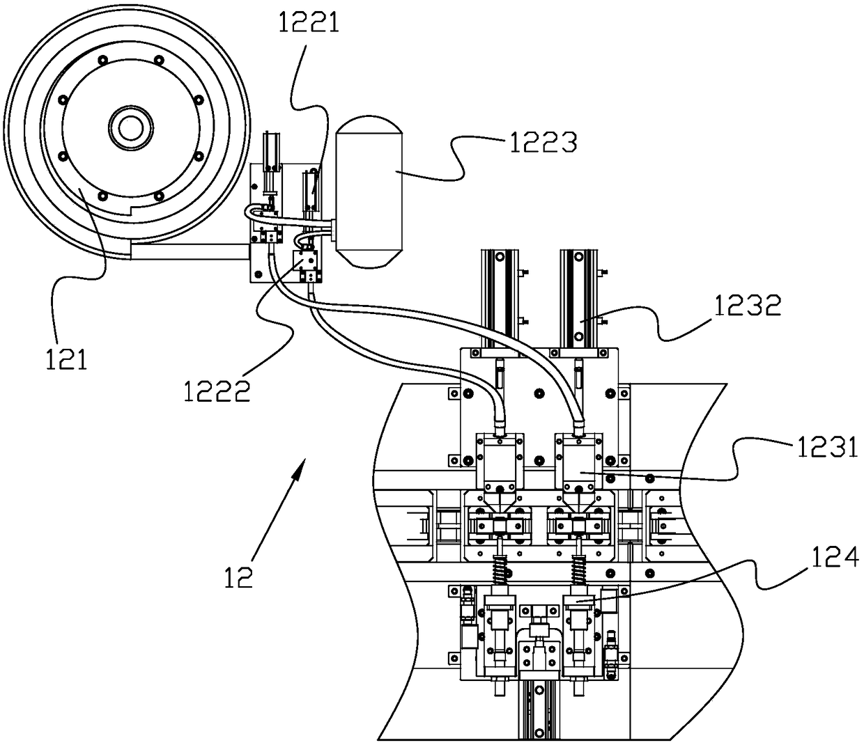 High-efficiency trundle assembling machine