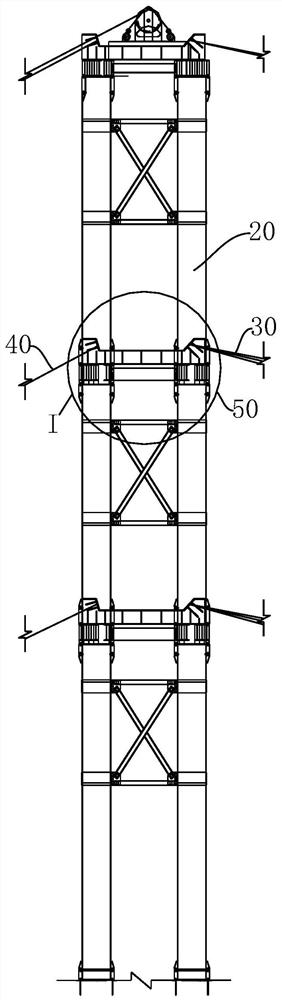 Cantilever pouring arch control method with buckle cable steering device on the column of long-span main arch