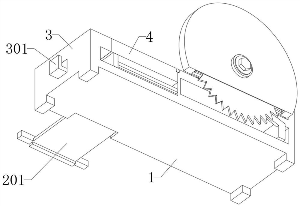Cut-off equipment provided with flat pressing mechanism and used for constructional engineering