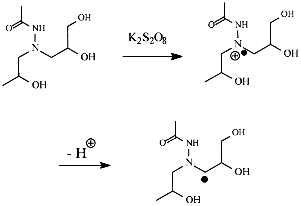 A kind of amphiphilic acetylhydrazine initiator and its preparation and use method