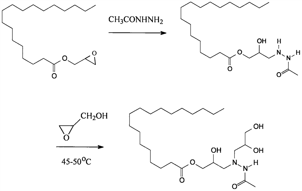 A kind of amphiphilic acetylhydrazine initiator and its preparation and use method