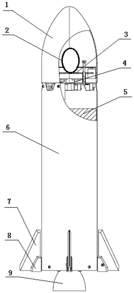 Fairing separation mechanism, water rocket model with same and teaching aid
