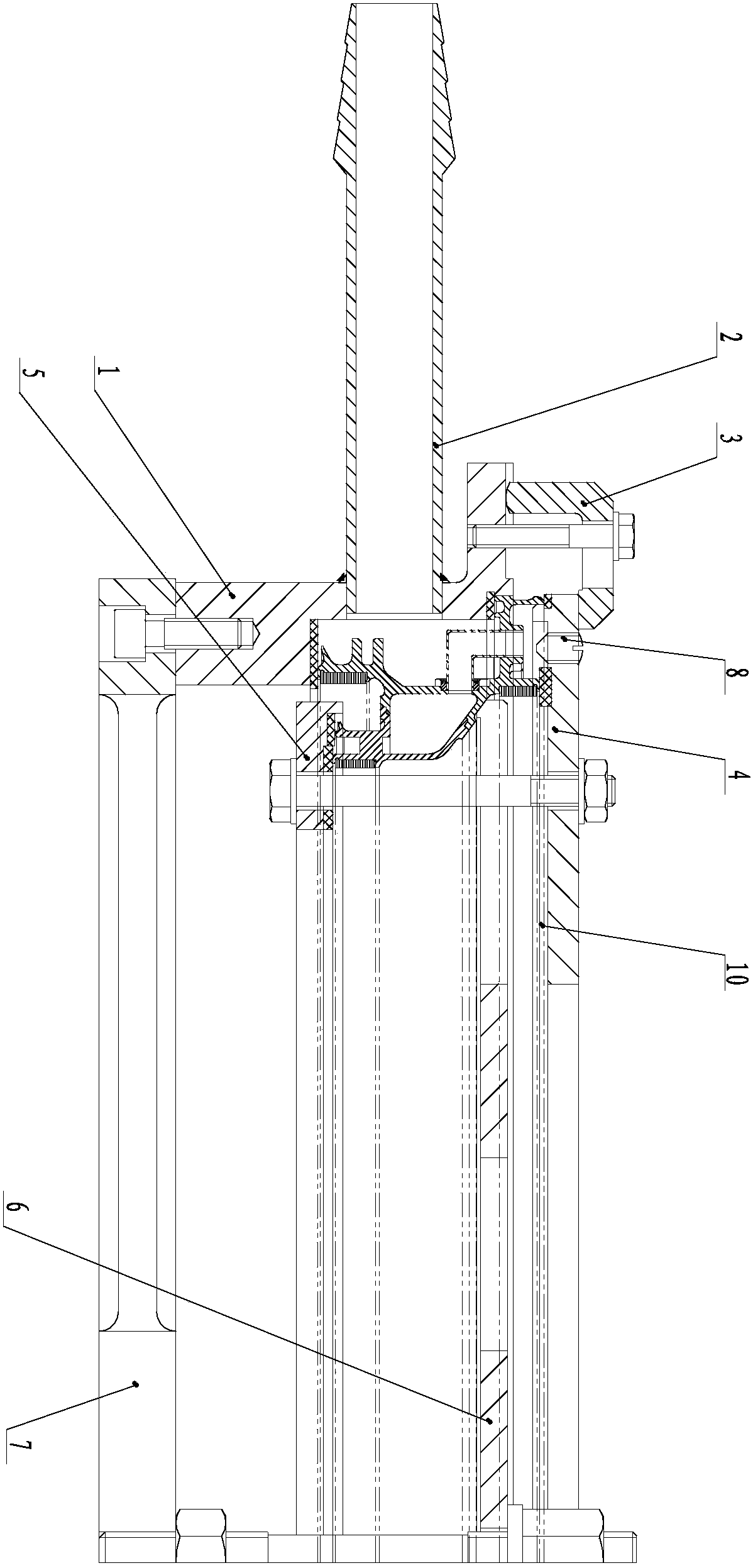 A dual-channel flow test adapter device