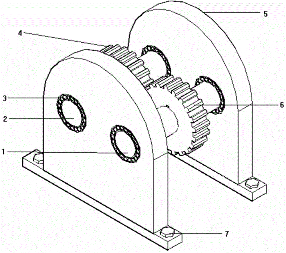 Gear tangential device for wind power generation device