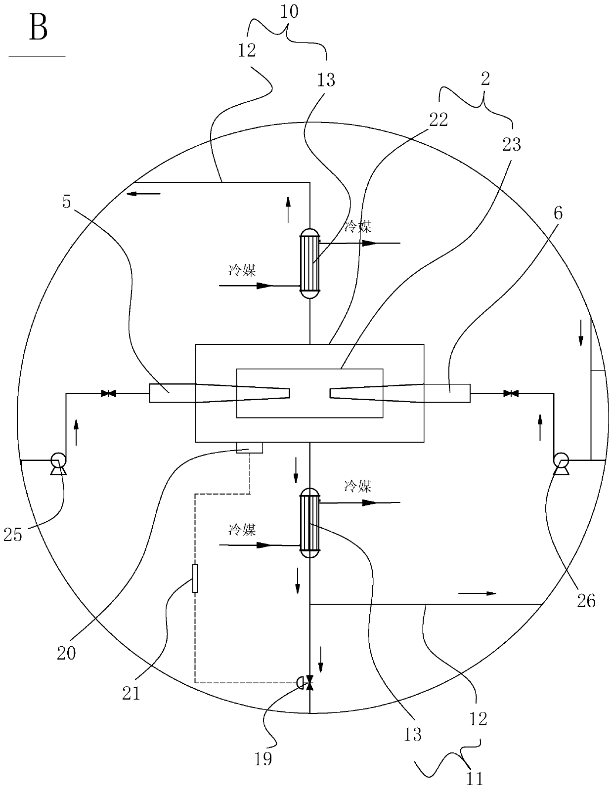 Automatic continuous liquid azo dye production process and synthesis system