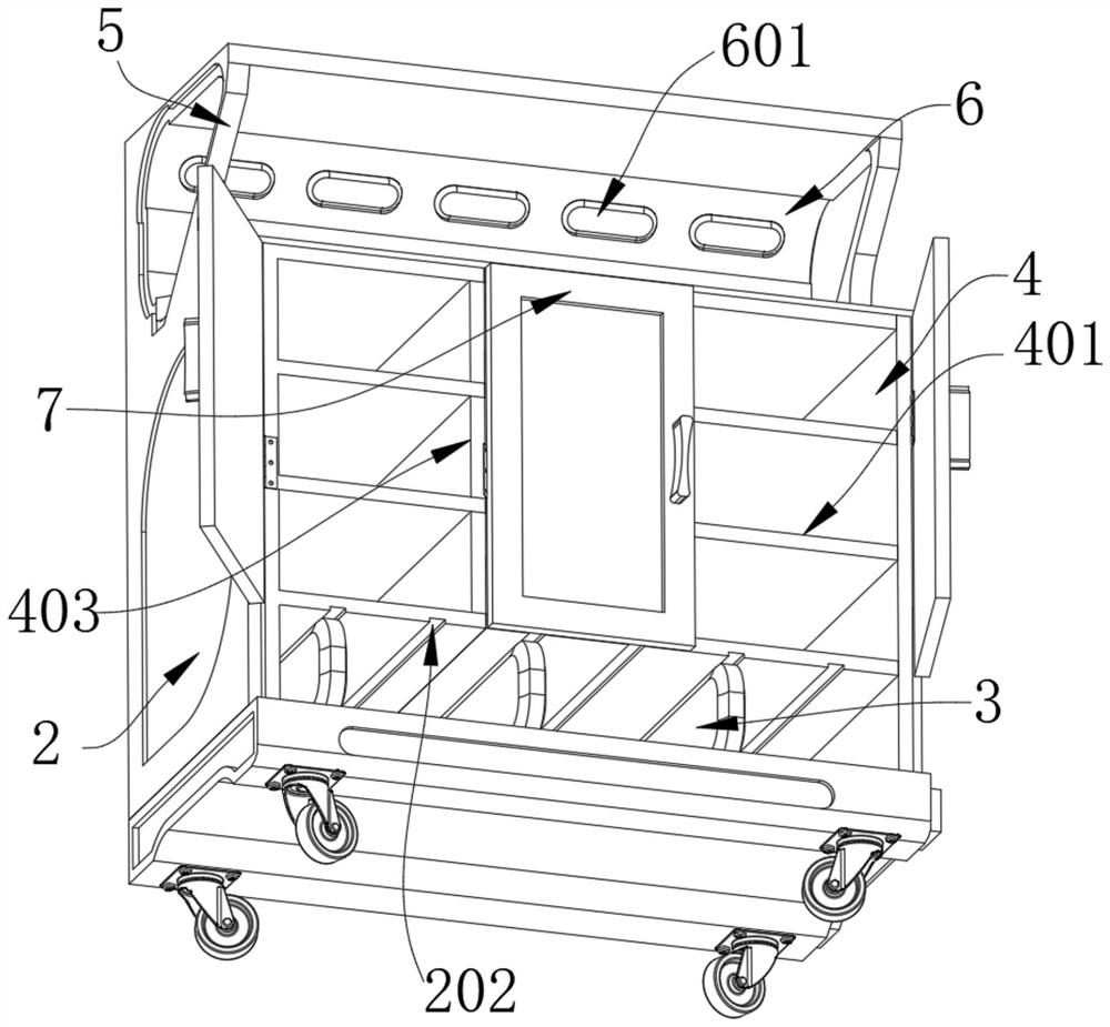 Assembled type assembly cabinet convenient to move and adjust