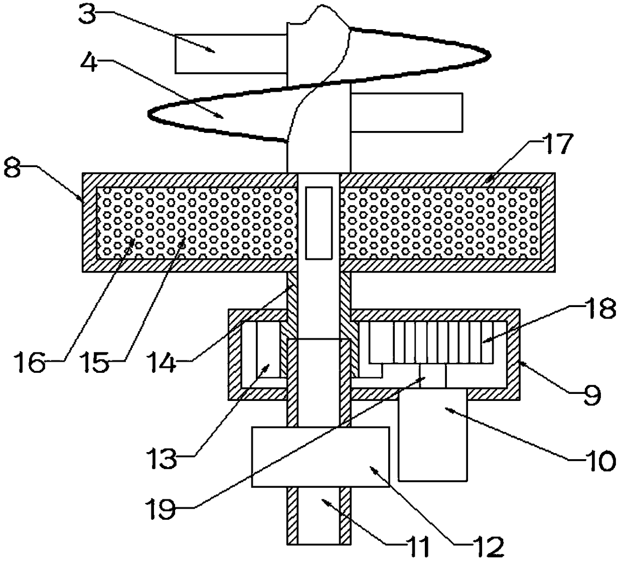 Repeated lifting and stirring air drying device for feed raw materials