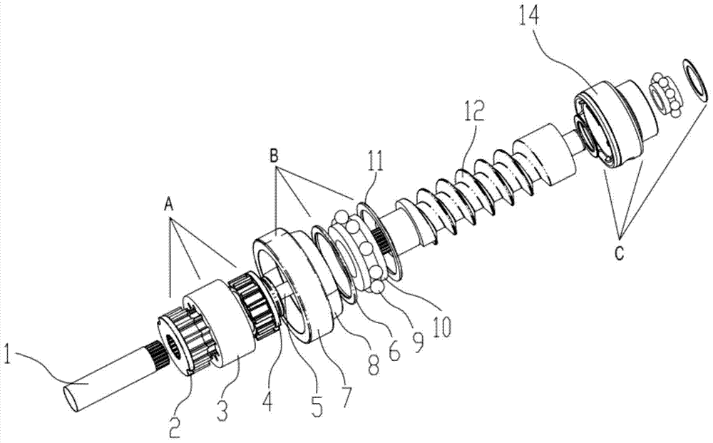 An electric power steering anti-seizure worm device