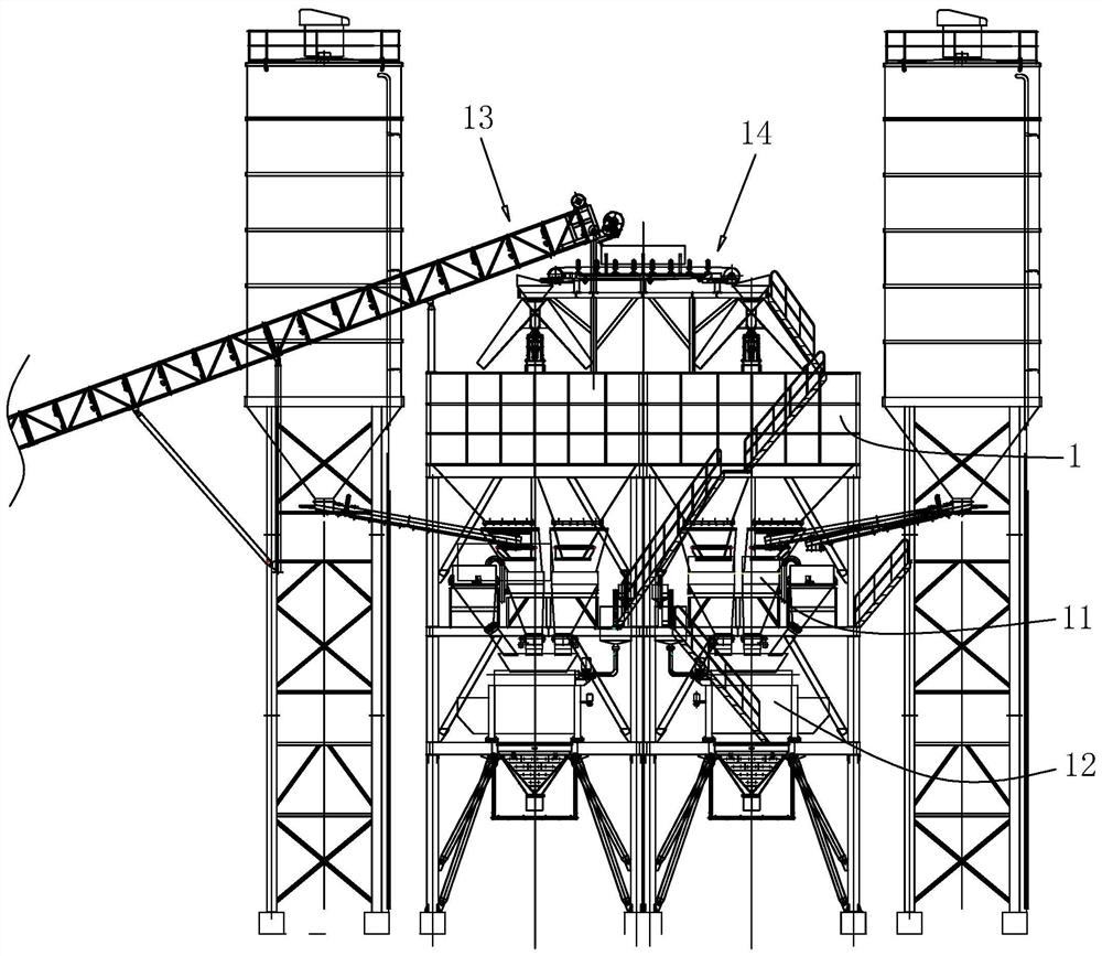 Concrete mixing plant and feeding method thereof