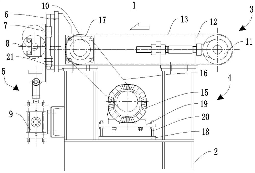 A sliding rail type telescopic guide plate platform