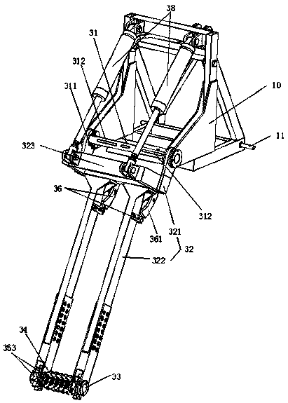 Deep-rhizome crop harvester