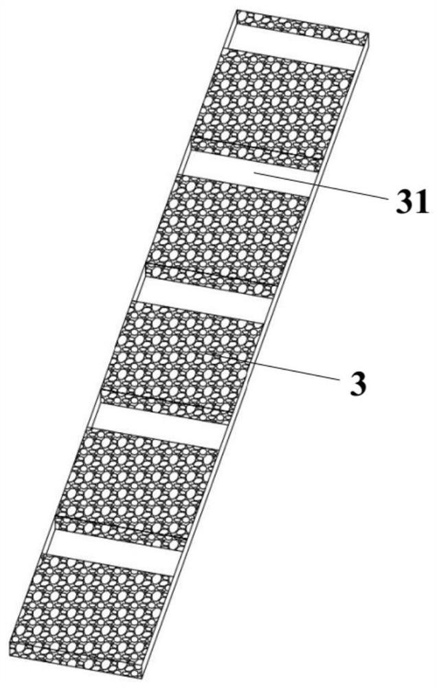 A high-efficiency phosphorus removal ecological ditch and its paving method for farmland non-point source pollution