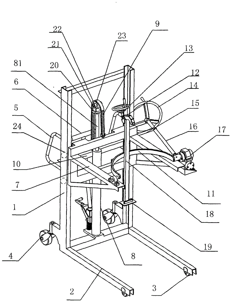 Manual mechanical oil-pouring device