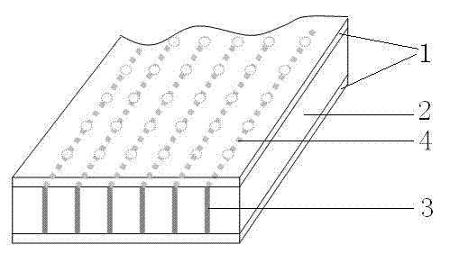 Z-direction enhanced underwater sound absorption sandwich composite material and preparation method for same