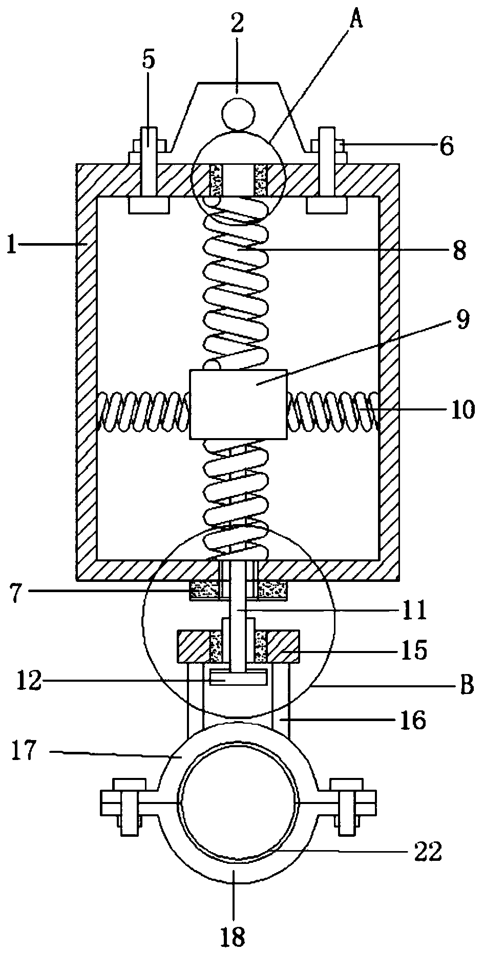 A spring support hanger