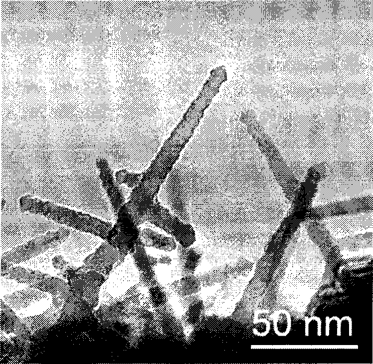 Method for producing small-sized tin indium oxide nano-wire material in low-temperature