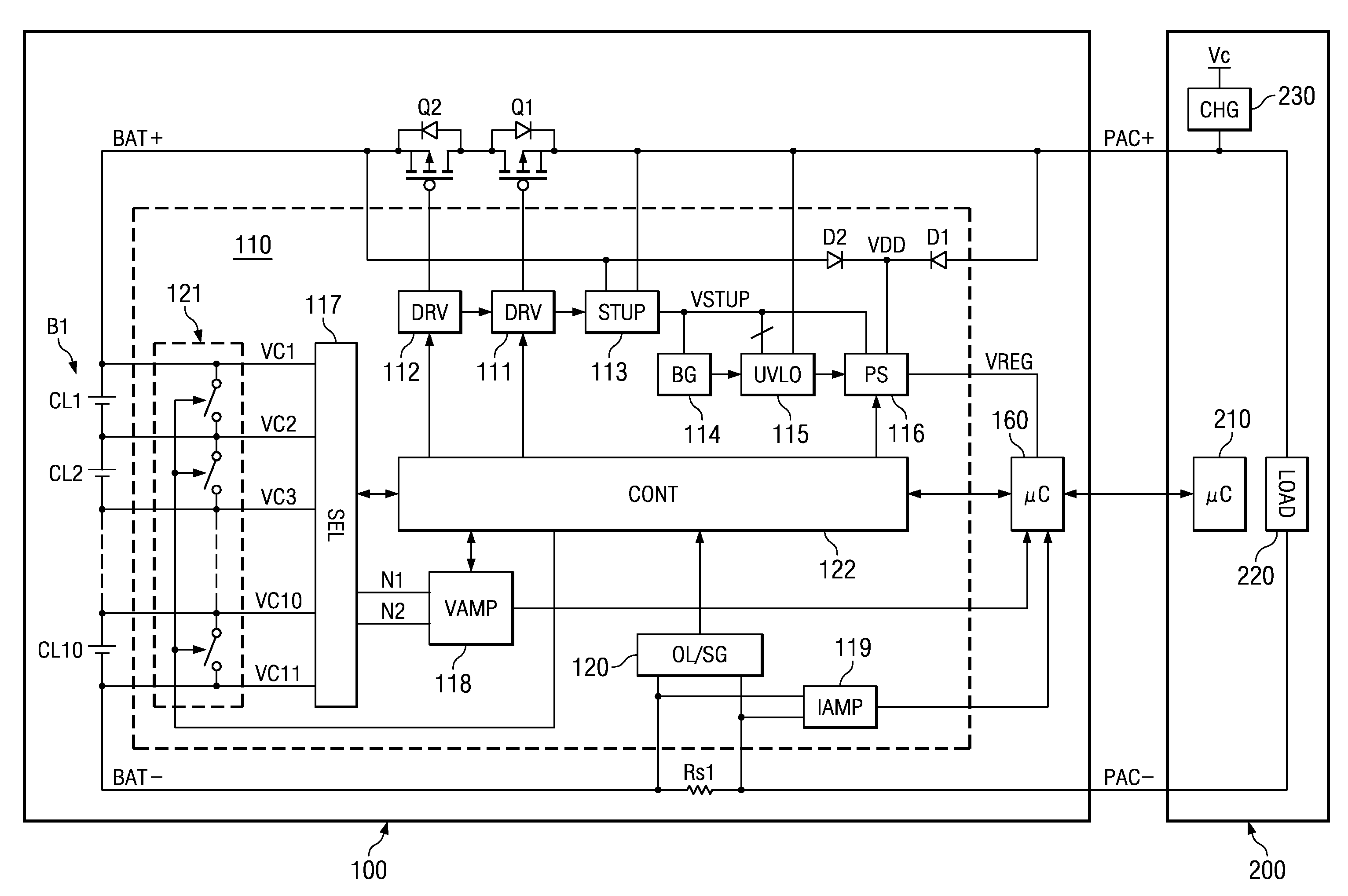Voltage converting circuit and battery device
