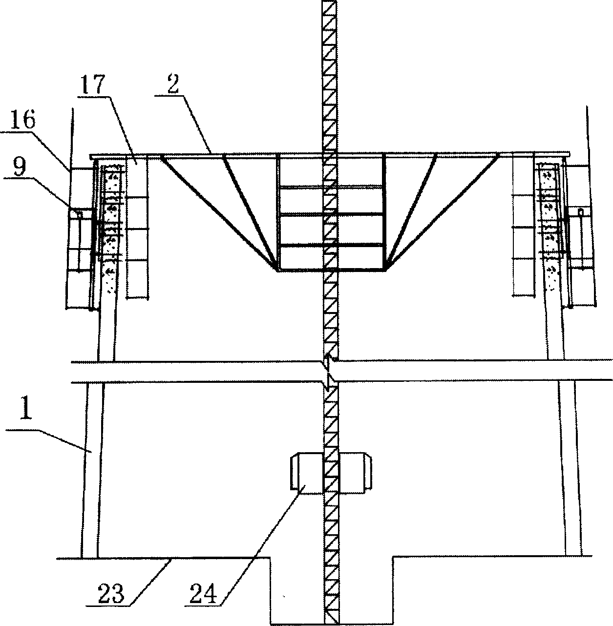 Moulding equipment with electric claming frame and synchronous climbing control method thereof